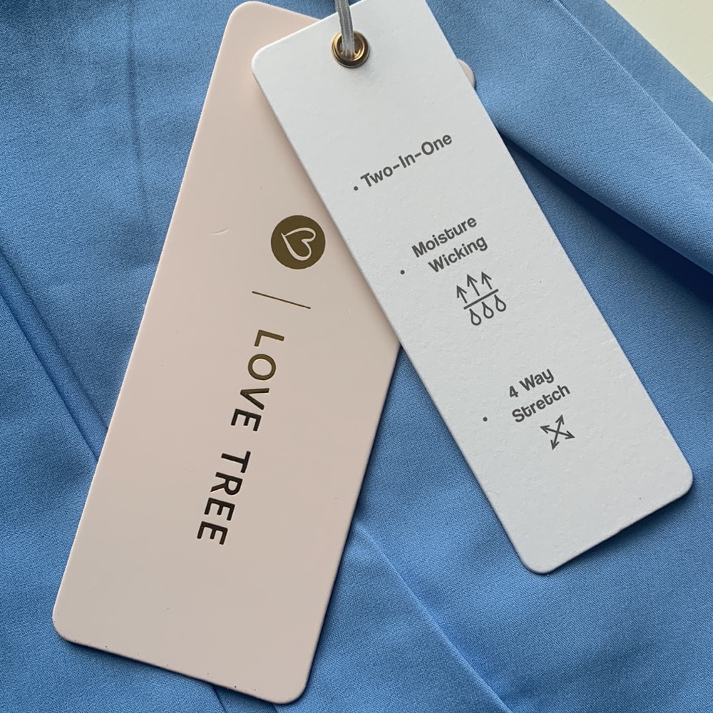 NWT Love Tree 2-in-1 Skort in Sky Blue (Style 6803PM) - Picture 3 of 4